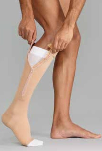 UULCER KIT K2 CALZE ELASTICHE CON CERNIERA VARISAN TOP 23-32 mmHg COMPRESSIONE GRADUATA PUNTA APERTA MODELLO GAMBALETTO