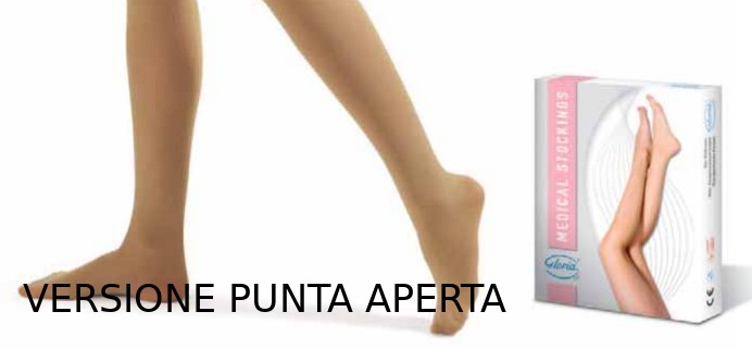 GAMBALETTI IN MICROFIBRA K1 PUNTA APERTA 18-21 mmhg GLORIA MED MICRO
