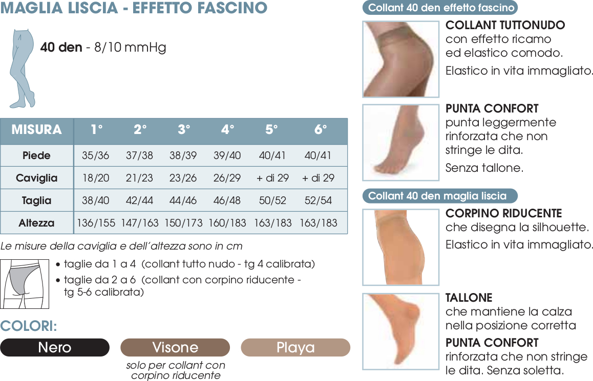 collant 40 denari tuttonudo moda sana gloria med