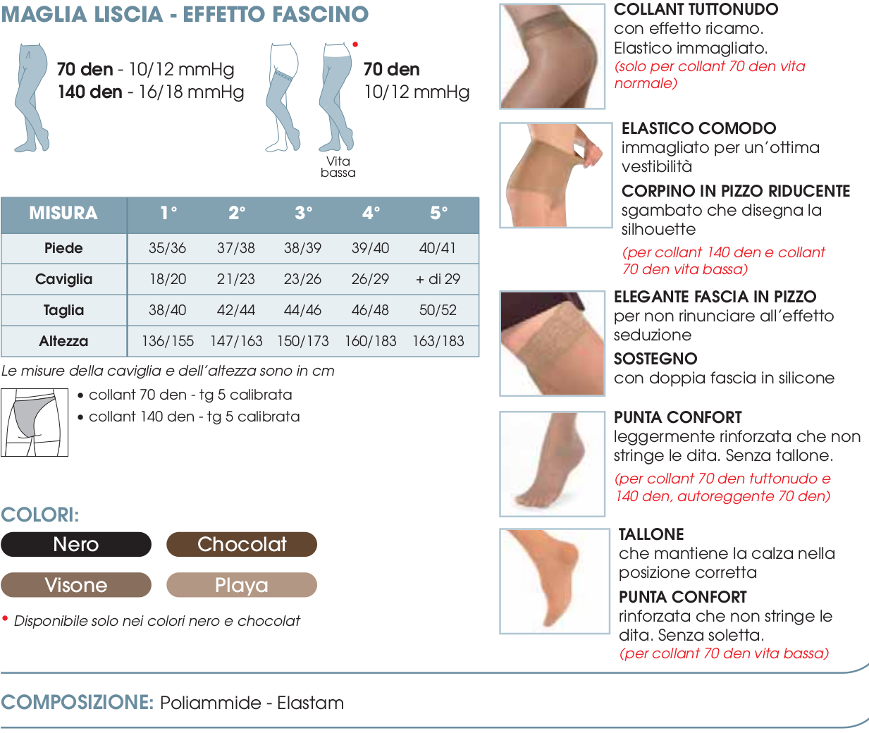 COLLANT 140 DENARI MAGLIA LISCIA GLORIA MED