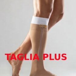 CALZE ELASTICHE CON CERNIERA LATERALE TAGLIA PLUS K1 18-21 mmHg VARISAN TOP PUNTA APERTA MODELLO GAMBALETTO