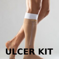 UULCER KIT K2 CALZE ELASTICHE CON CERNIERA VARISAN TOP 23-32 mmHg COMPRESSIONE GRADUATA PUNTA APERTA MODELLO GAMBALETTO