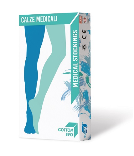MONOCOLLANT FINE COTONE PUNTA APERTA K1 18-21 mmHg COTTON EVO GLORIA MED - immagine 4